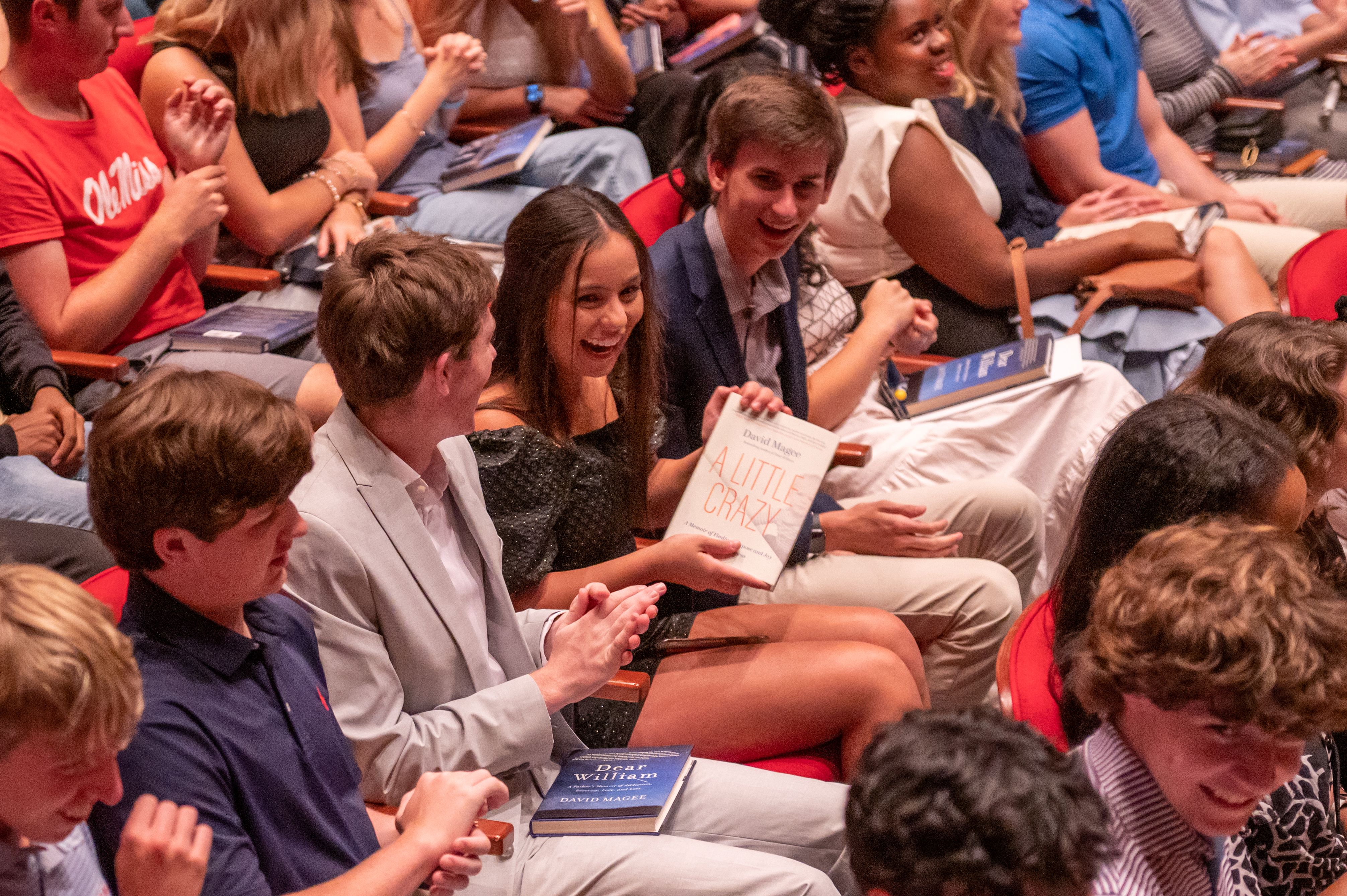 Honors students await David Magee at the Honors Fall Convocation at the Ford Center