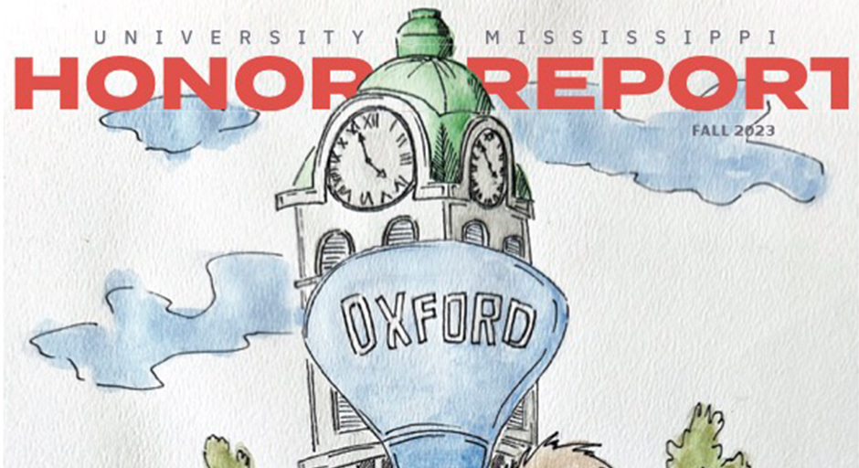 Cover for the Fall 2023 edition of the Honors Report